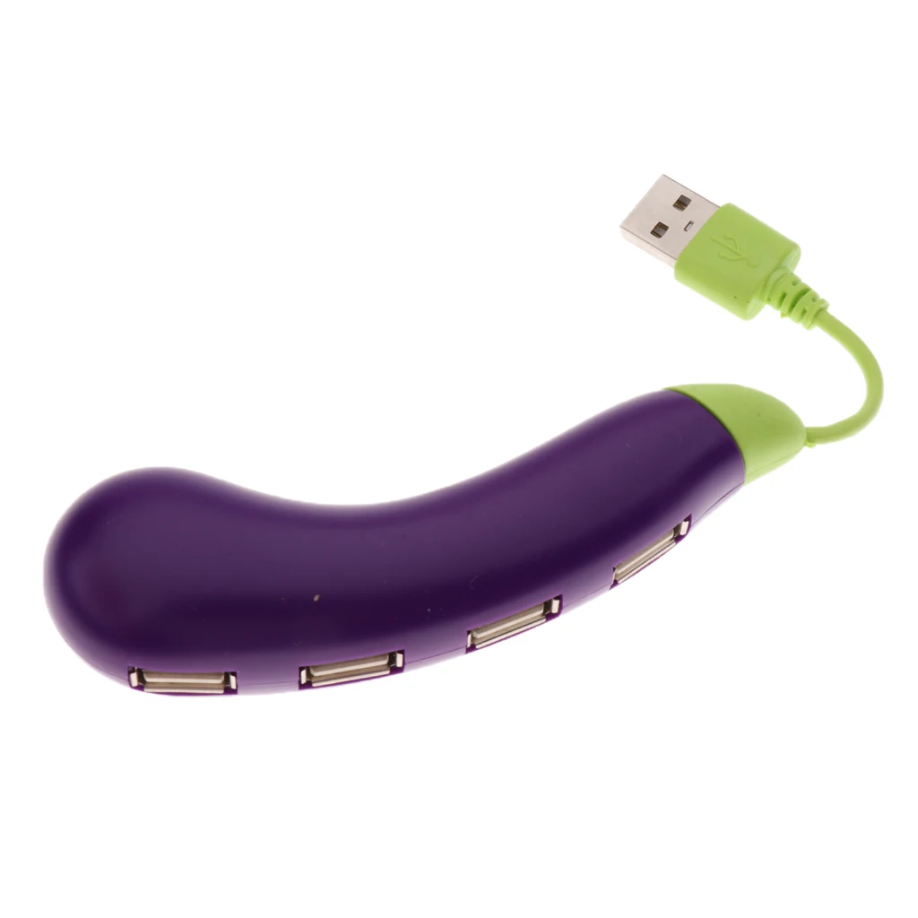 Dovewill Purple Eggplant Shape High Speed 4USB3.0 Port Power Adapter Hub For Charging
Dovewill Purple Eggplant Shape High Speed 4USB3.0 Port Power Adapter Hub For Charging