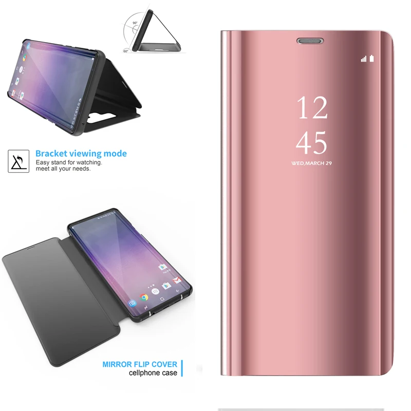 Smart View зеркало Флип кожаный чехол подставка для huawei Honor 8A V20 Коврики 20X 20 lite Play v10 Note10