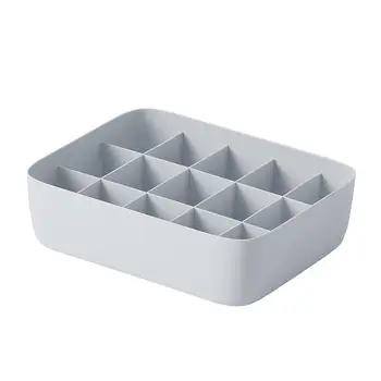 Underwear Storage Box Plastic Storage Basket Stackable Storage Container with 15-Compartment Divider for Bra Panties Socks(Grey)
Underwear Storage Box Plastic Storage Basket Stackable Storage Container with 15-Compartment Divider for Bra Panties Socks(Grey)