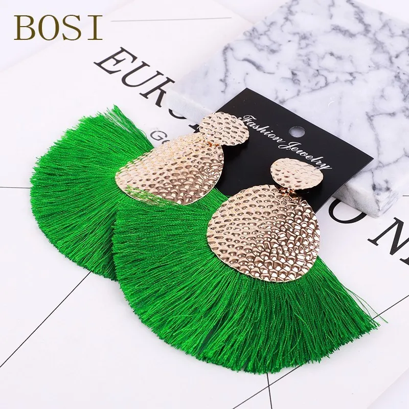 Tassel Green Earring Bohemian Statement Luxury Long Earring jewelry Handmade Women Geometric Fringe Fashion Big Wedding gold New
Tassel Green Earring Bohemian Statement Luxury Long Earring jewelry Handmade Women Geometric Fringe Fashion Big Wedding gold New
