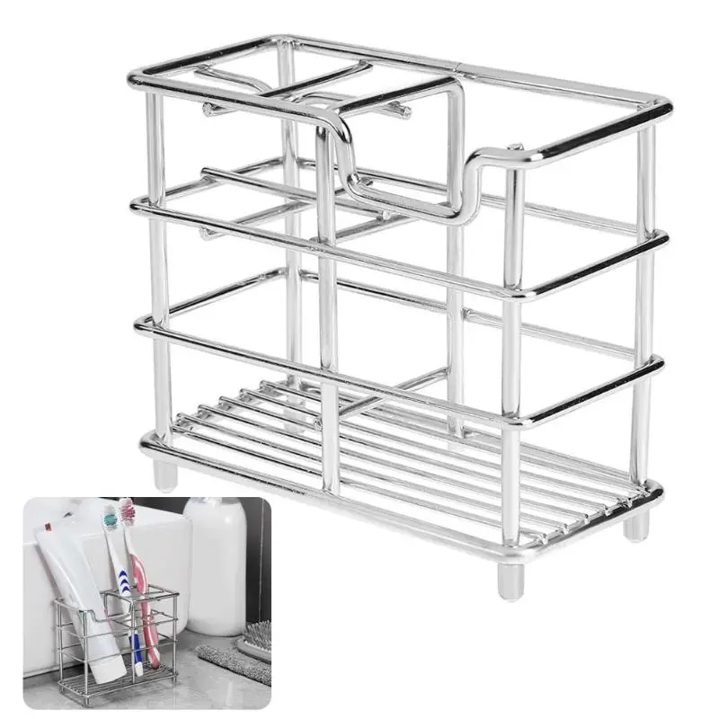 Stainless Steel Toothbrush Holder Toothpaste Razor Stand Organizer Case Bathroom Storage Racks Floor Type Accessories
Stainless Steel Toothbrush Holder Toothpaste Razor Stand Organizer Case Bathroom Storage Racks Floor Type Accessories