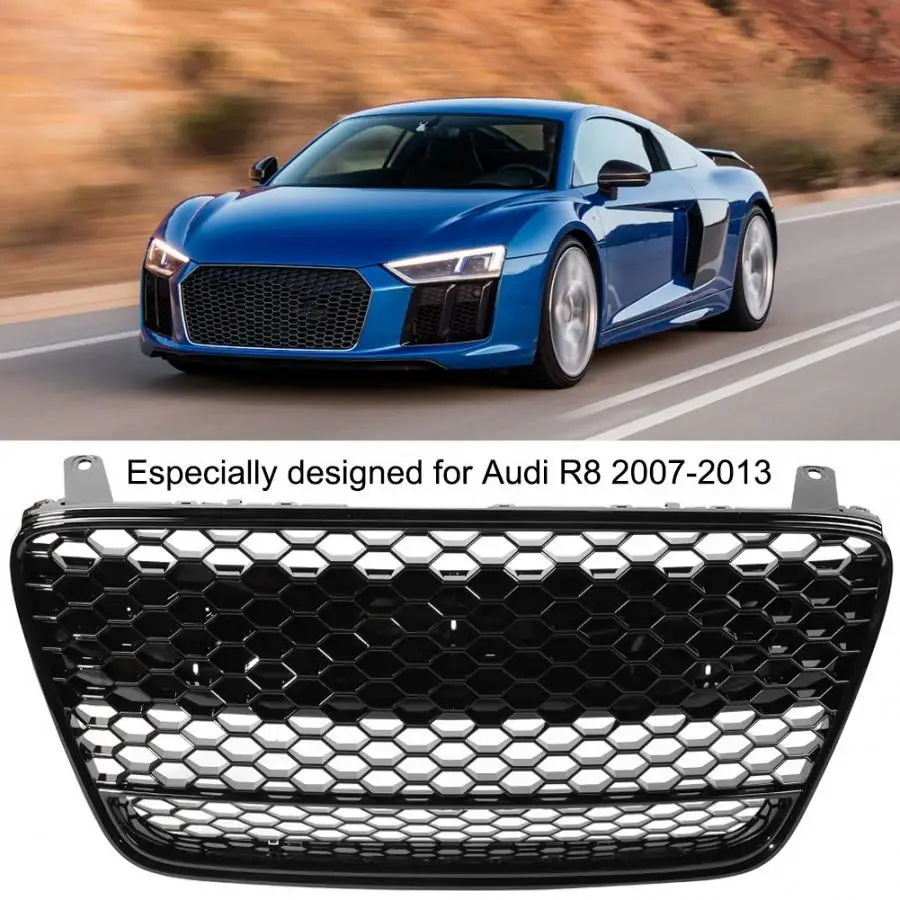 Front Bumper Grille Car ABS Front Bumper Grill Center Grille Universal for Audi R8 2007 2008 2009 2010 2011 2012 2013 Black 
Front Bumper Grille Car ABS Front Bumper Grill Center Grille Universal for Audi R8 2007 2008 2009 2010 2011 2012 2013 Black