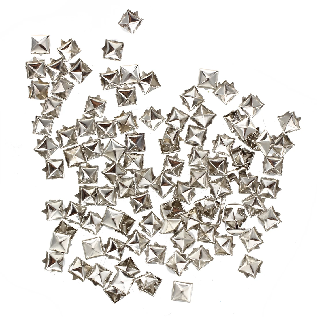 100Pcs Silver Square Rivets for Bag Decoration 6mm | Обустройство дома