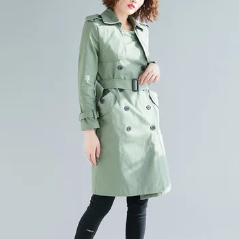 2019 Rushed Direct Selling Cotton Full Trench Coat Spring And Autumn Leisure Loose Double-breasted Coat Long Windbreaker Women
2019 Rushed Direct Selling Cotton Full Trench Coat Spring And Autumn Leisure Loose Double-breasted Coat Long Windbreaker Women