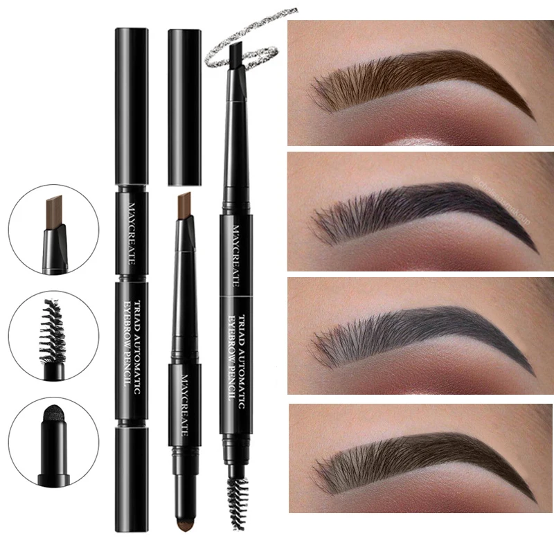 New Brand Multi-functional Waterproof Makeup Eyebrow Pencils Long Lasting Pigments Black Brown Color Eye Brow Pen With Brush
New Brand Multi-functional Waterproof Makeup Eyebrow Pencils Long Lasting Pigments Black Brown Color Eye Brow Pen With Brush