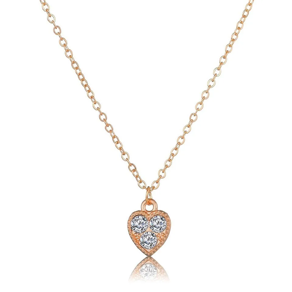 Women Fashion Necklace Heart Design With 3 shinning Rhinestone Romantic Wedding Jewelry Fashion Gifts Women Necklace Gold Color
Women Fashion Necklace Heart Design With 3 shinning Rhinestone Romantic Wedding Jewelry Fashion Gifts Women Necklace Gold Color
