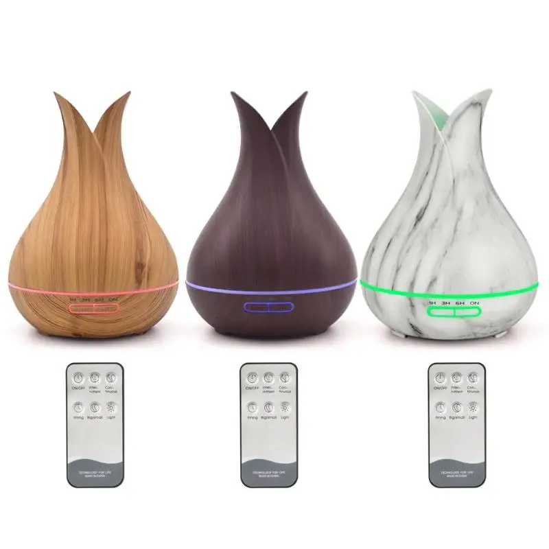 

400ml Wood Grain Ultrasonic Air Humidifier Aroma Diffuser Diffuseur Huile Essentiel Timing Humidificador Difusor Aromaterapia