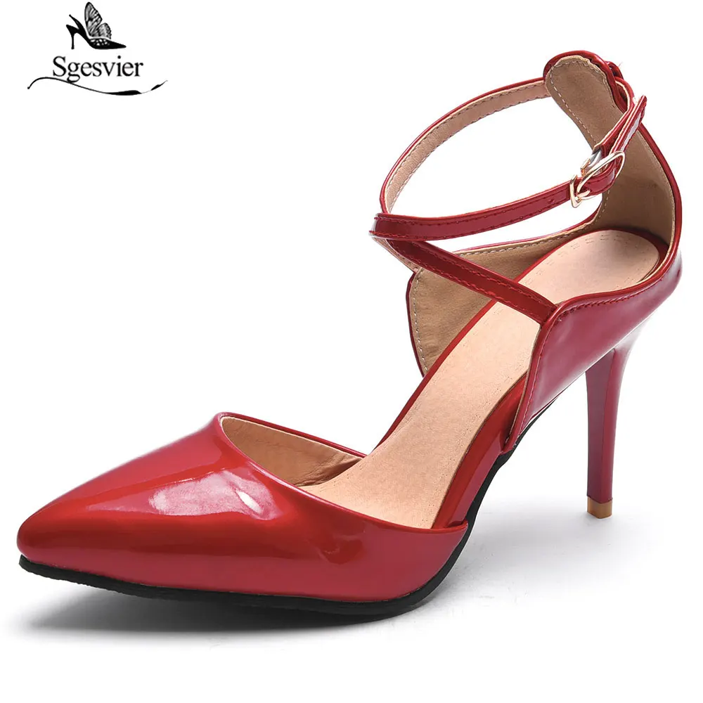 Sgesvier 2019 Sweet Summer Sandals Ankle Strap Ladies Party Mary Jane Shoes Black Red Thin High Heels Women Plus Size 30-48 G393
Sgesvier 2019 Sweet Summer Sandals Ankle Strap Ladies Party Mary Jane Shoes Black Red Thin High Heels Women Plus Size 30-48 G393
