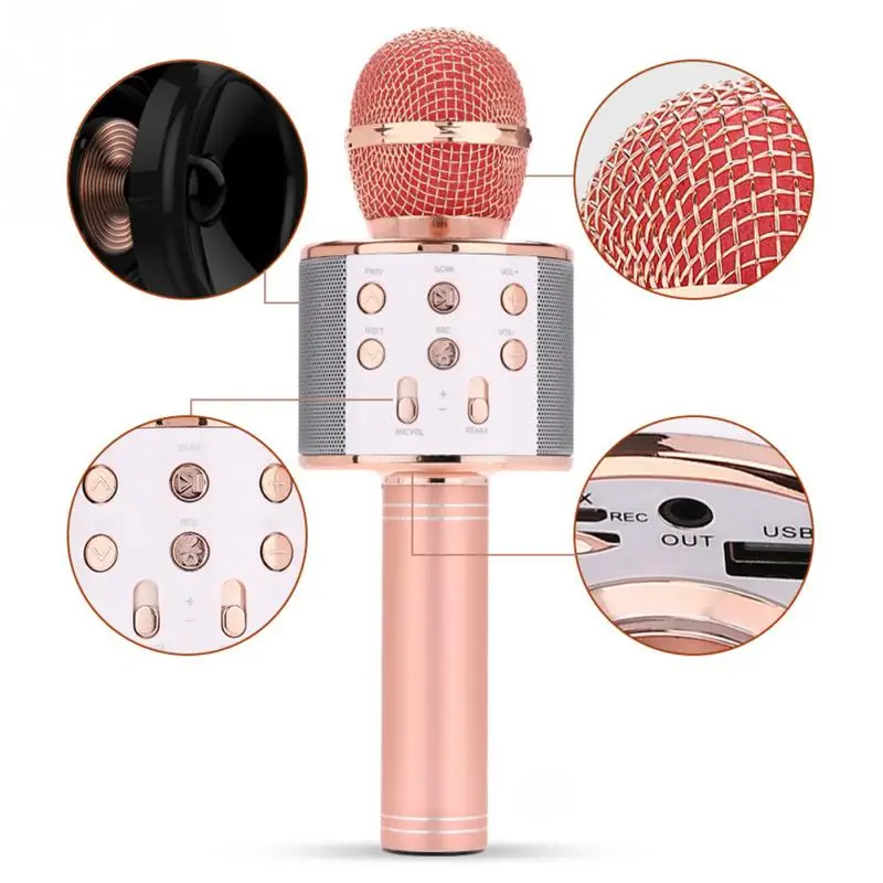Lightweight Portable Handheld Wireless USB Microphone Bluetooth Karaoke Mic Music Player Singing Recorder KTV Microph
Lightweight Portable Handheld Wireless USB Microphone Bluetooth Karaoke Mic Music Player Singing Recorder KTV Microph