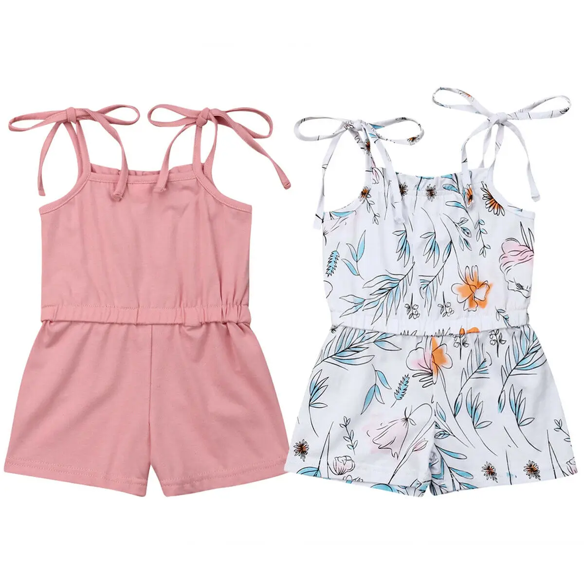 Toddler Baby Girls Summer Clothes Strappy Off-Shoulder Bodysuit Elastic Waist Pink Playsuit Infant Outfits
Toddler Baby Girls Summer Clothes Strappy Off-Shoulder Bodysuit Elastic Waist Pink Playsuit Infant Outfits