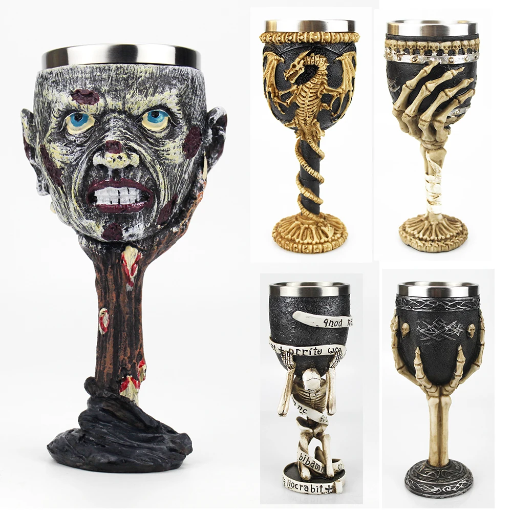 Gothic Wine Goblet Contain Skull Dragon Claw Samoan Retro Stainless Steel&Resin Wine Glass BEST Friend Gifts Bar Drinkware
Gothic Wine Goblet Contain Skull Dragon Claw Samoan Retro Stainless Steel&Resin Wine Glass BEST Friend Gifts Bar Drinkware
