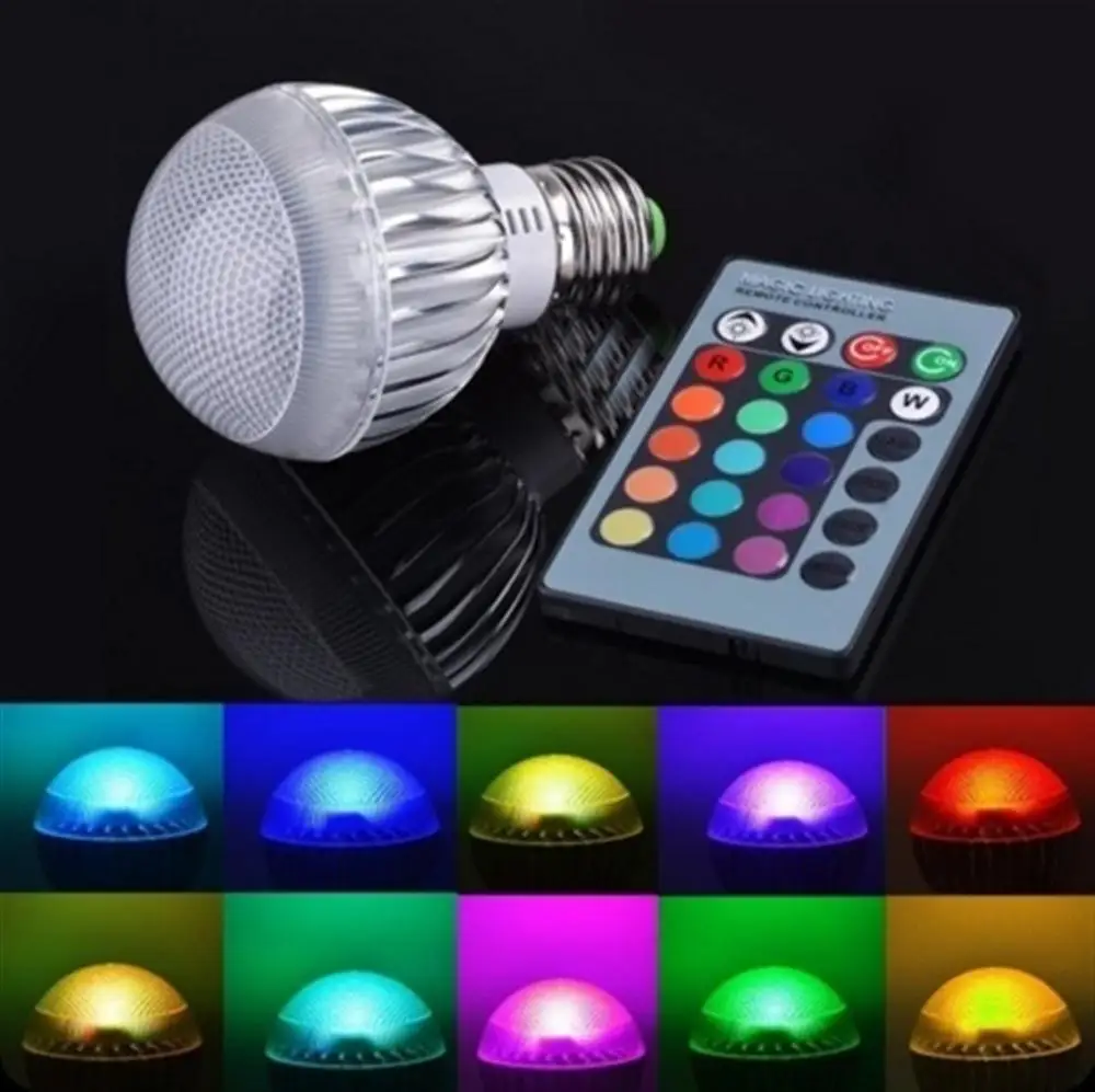 E27 E14 B22 GU10 3W/5W 2 Million Color RGB LED Light Flash Bulb with Remote Control
E27 E14 B22 GU10 3W/5W 2 Million Color RGB LED Light Flash Bulb with Remote Control