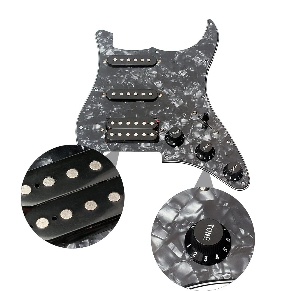 Высококачественная электрогитара Pickguard 3-слойный SSH загруженный Предварительно проводной хамбакер Pickguard набор пикапов для гитары черный/жемчужный
Высококачественная электрогитара Pickguard 3-слойный SSH загруженный Предварительно проводной хамбакер Pickguard набор пикапов для гитары черный/жемчужный