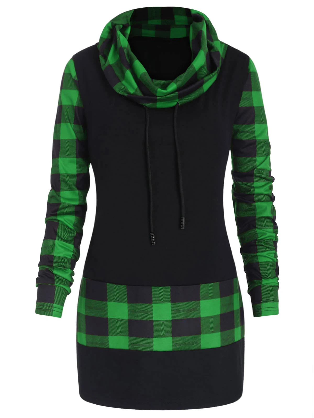 Wipalo Plus Size 5XL Plaid Panel Drawstring Sweatshirt Heaps Collar Patchwork Casual Pullovers Top Spring Fall Ladies Sweatshirt
Wipalo Plus Size 5XL Plaid Panel Drawstring Sweatshirt Heaps Collar Patchwork Casual Pullovers Top Spring Fall Ladies Sweatshirt