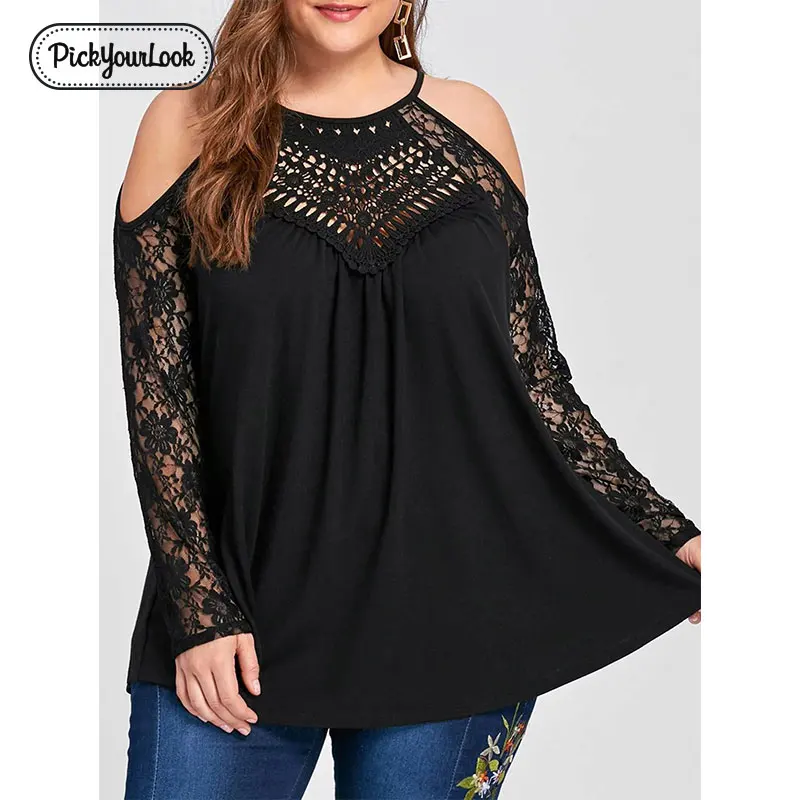 Pickyourlook Lace Women Blouses Plus Size Long Sleeve Solid Female Tops And Blouses Autumn Sexy Plain Lady Shirt Blusas Chemise
Pickyourlook Lace Women Blouses Plus Size Long Sleeve Solid Female Tops And Blouses Autumn Sexy Plain Lady Shirt Blusas Chemise