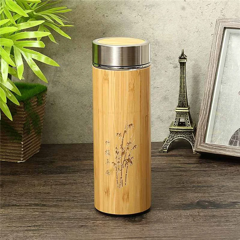 450ml Portable Water Bottle Leakproof Tea Infusers Bamboo Health Drinkware Sport Water Cup Vacuum Tea Bottle with Filter Double
450ml Portable Water Bottle Leakproof Tea Infusers Bamboo Health Drinkware Sport Water Cup Vacuum Tea Bottle with Filter Double