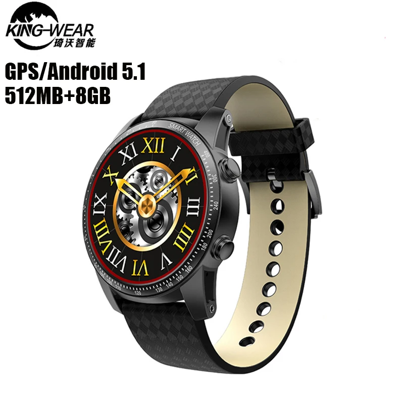 KINGWEAR KW99 Smartwatch Android 5 1 монитор сердечного ритма 39 дюймов MTK6580 4 ядра 1. 3g Гц Смарт-часы
