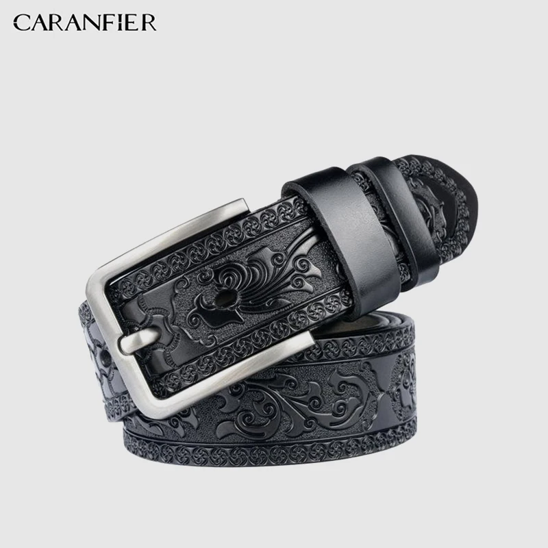 CARANFIER 100% Cowhide Carved Genuine Leather Belts for Men Vintage Belt Design Male Strap Ceinture Homme100-125cm New Belt
CARANFIER 100% Cowhide Carved Genuine Leather Belts for Men Vintage Belt Design Male Strap Ceinture Homme100-125cm New Belt