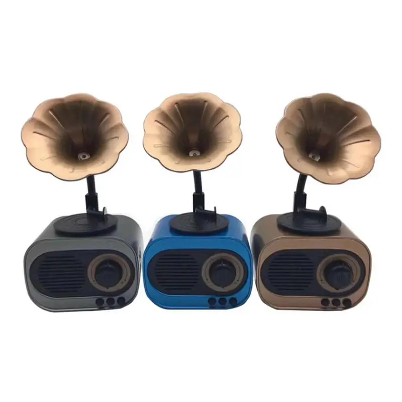 Retro Phonograph Style Bluetooth4.0 Speaker Wireless Stereo Subwoofer Music Box Wooden With Mic FM Radio TF For Phone Blue Gold
Retro Phonograph Style Bluetooth4.0 Speaker Wireless Stereo Subwoofer Music Box Wooden With Mic FM Radio TF For Phone Blue Gold