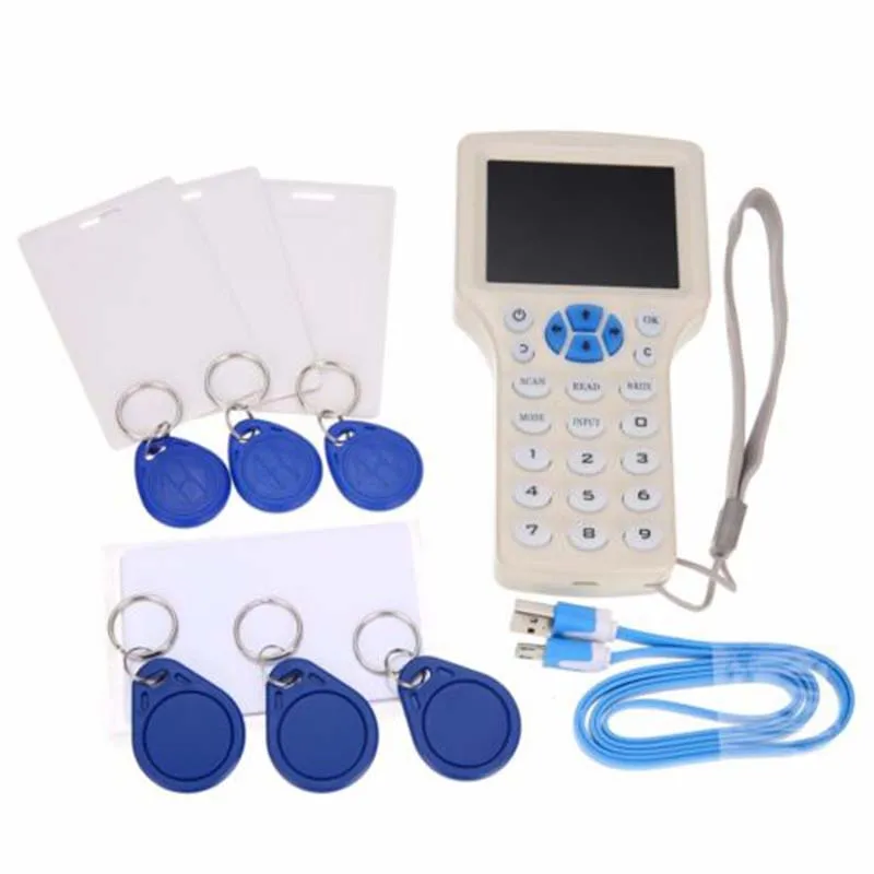 Multi Frequency Copy Encrypted NFC Smart Card Copier Reader Writer w/ ID/IC Card
Multi Frequency Copy Encrypted NFC Smart Card Copier Reader Writer w/ ID/IC Card
