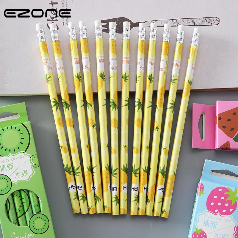 EZONE 12PCS Kawaii Fruits Pencil Cute Candy Color HB Pens For Children Writing Sketching Graffiti Pens School Office Supply
EZONE 12PCS Kawaii Fruits Pencil Cute Candy Color HB Pens For Children Writing Sketching Graffiti Pens School Office Supply