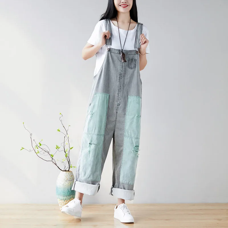 New Contrast Patch Jeans Vintage Holes Corduroy Women's Large Size Wide Leg Cotton Personality Fahion Trend Multi Color Jumpsuit
New Contrast Patch Jeans Vintage Holes Corduroy Women's Large Size Wide Leg Cotton Personality Fahion Trend Multi Color Jumpsuit