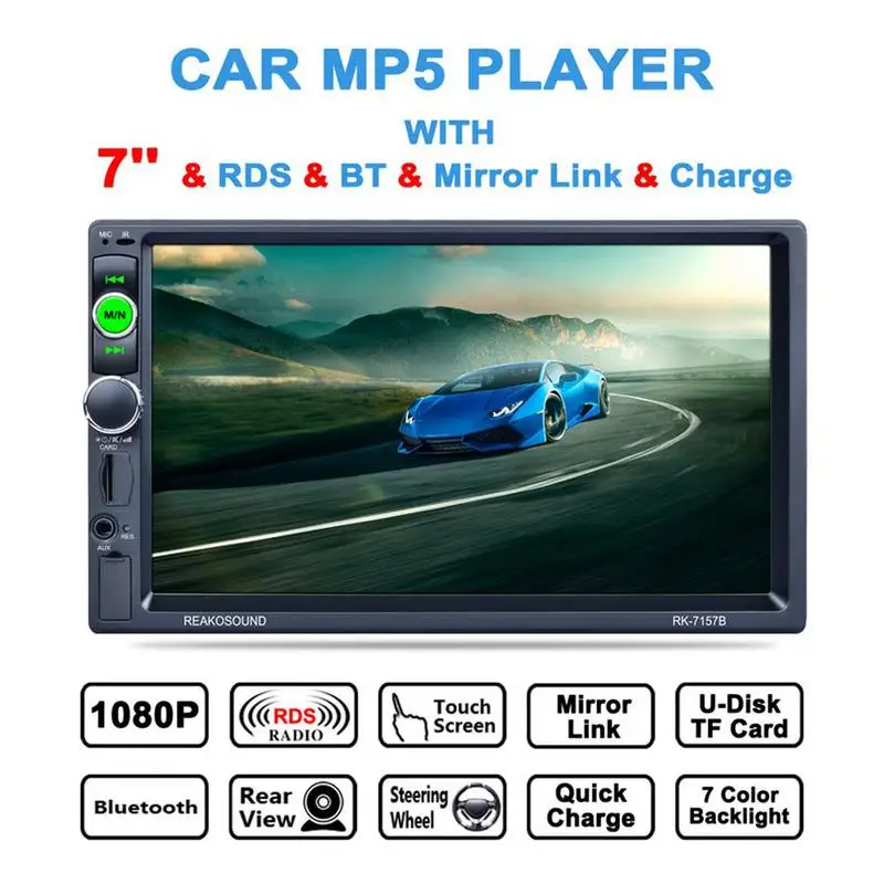 2din 7157B Car Radio 7" Touch In Dash Auto Audio Player MP5 Player Autoradio Bluetooth Support Remote Control
2din 7157B Car Radio 7" Touch In Dash Auto Audio Player MP5 Player Autoradio Bluetooth Support Remote Control