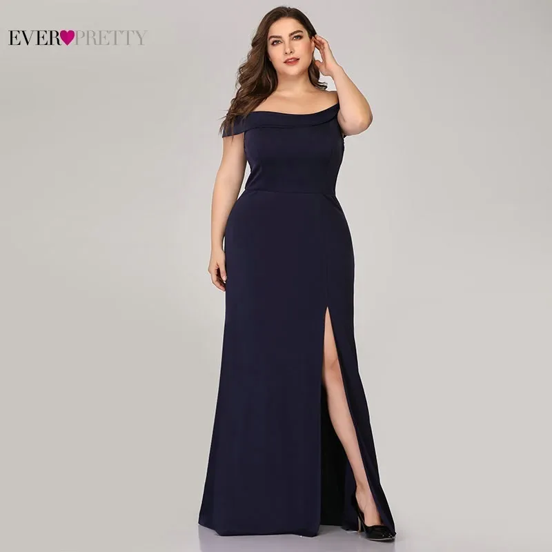 Plus Size High Split Sexy Evening Dresses Long Ever Pretty EP07952NB Boat Neck Mermaid Off the Shoulder Elegant Party Dresses
Plus Size High Split Sexy Evening Dresses Long Ever Pretty EP07952NB Boat Neck Mermaid Off the Shoulder Elegant Party Dresses