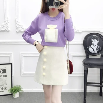 new 2018 winter skirt Korean fashion suits women beading sweater skirts two-piece outfit vestido girl vestido knitwear top S M L
new 2018 winter skirt Korean fashion suits women beading sweater skirts two-piece outfit vestido girl vestido knitwear top S M L