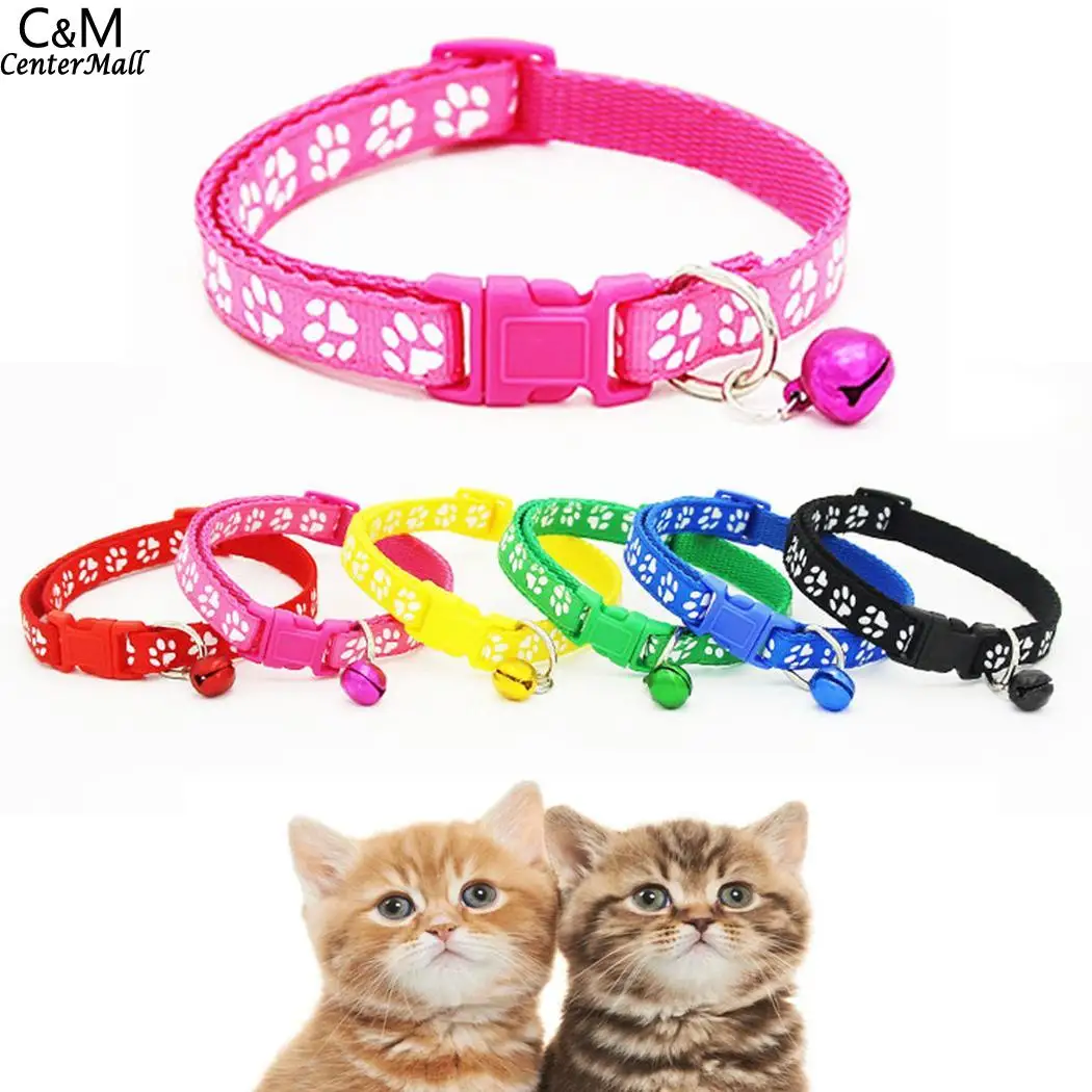 Adjustable pets strap Nylon collars Cat Bell Dog Footprint fit different Collars Pet Leash Collar Cat Safety Dog
Adjustable pets strap Nylon collars Cat Bell Dog Footprint fit different Collars Pet Leash Collar Cat Safety Dog