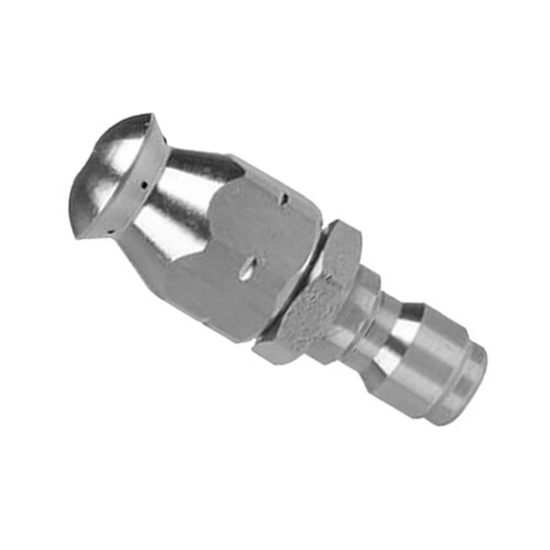 1pc Sewer Jetter Nozzle Silver Stainless Steel Front 1 And Back 6 1/4" Connect Rotating Quick Cleaning Jetter Nozzle Quality 
1pc Sewer Jetter Nozzle Silver Stainless Steel Front 1 And Back 6 1/4" Connect Rotating Quick Cleaning Jetter Nozzle Quality