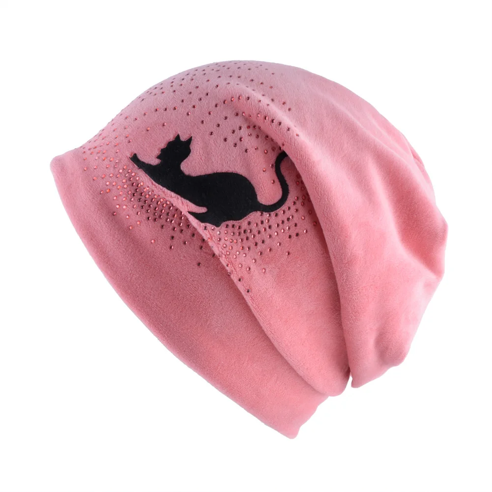 Embossing Autumn Warm Winter Hat For Women Cat Beanie Hats With Ear Flaps Caps Ladies Beanies Rhinestone
Embossing Autumn Warm Winter Hat For Women Cat Beanie Hats With Ear Flaps Caps Ladies Beanies Rhinestone