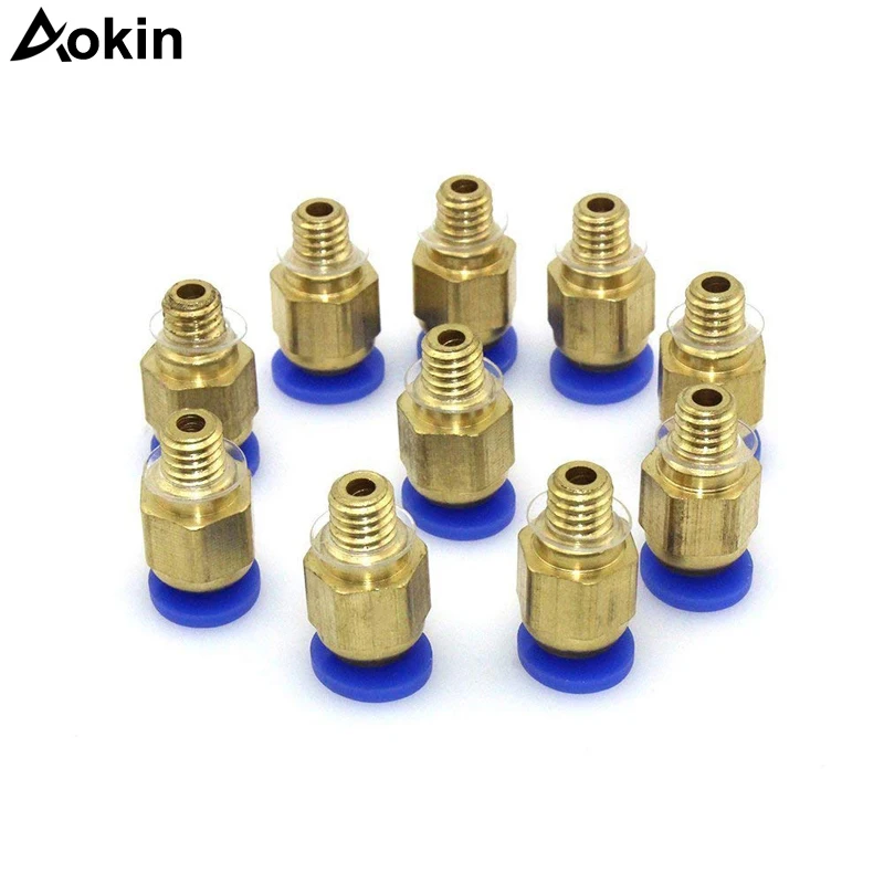 10 шт./лот PC4 M6 пневматические соединители Bowden нить J head муфта фитинги для Reprap 3D