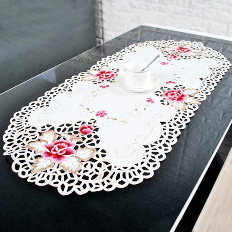 Oval Country Style Floral Embroidered Lace Tablecloth Table Mat Wedding Birthday Party Table Cover Decor Oilproof 40*85cm
Oval Country Style Floral Embroidered Lace Tablecloth Table Mat Wedding Birthday Party Table Cover Decor Oilproof 40*85cm