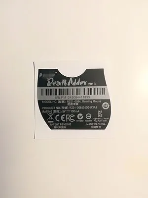 1pc original mouse bottom sticker for Razer deathadder 2013 6400DPI edition original SN code
1pc original mouse bottom sticker for Razer deathadder 2013 6400DPI edition original SN code