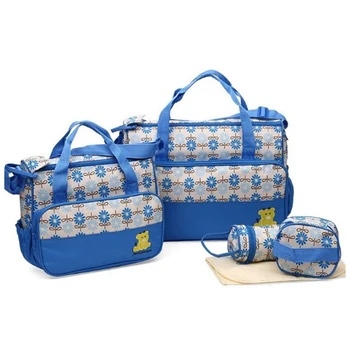 Fashion Baby Diaper Tote Bag 5pcs Nappy Bag Set 2 ways of carrying this bag Large Capacity Travel Handbag Shoulder Bag for Mom
Fashion Baby Diaper Tote Bag 5pcs Nappy Bag Set 2 ways of carrying this bag Large Capacity Travel Handbag Shoulder Bag for Mom