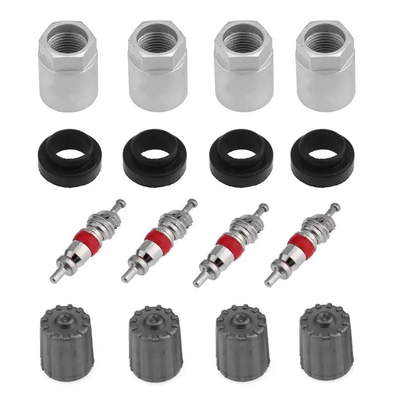4 Sets Car Tire Pressure Sensor Rebuild TPMS Service Repair Kit with Nut Valve Cap Gasket for Toyota 2004-2015 Tire Repair Tools
4 Sets Car Tire Pressure Sensor Rebuild TPMS Service Repair Kit with Nut Valve Cap Gasket for Toyota 2004-2015 Tire Repair Tools