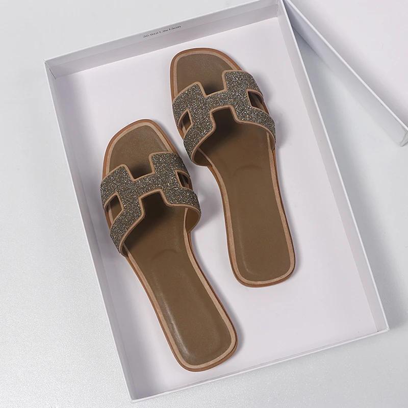 Women Slippers Summer Beach Slides Flip Flops Female Shoes Fashion Slippers Ladies Genuine Leather Flats Crystal Zapatos Mujer
Women Slippers Summer Beach Slides Flip Flops Female Shoes Fashion Slippers Ladies Genuine Leather Flats Crystal Zapatos Mujer