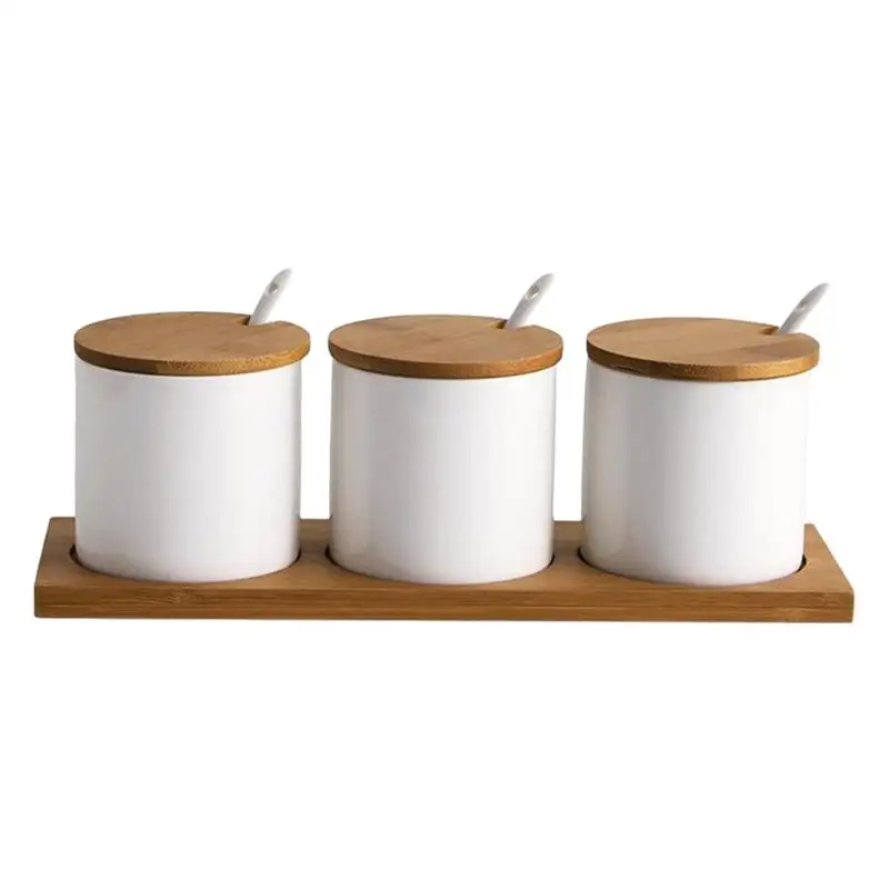 Ceramic Pots Kitchen Seasoning Jar Set Multiple Usage Tank Porcelain Sugar Bowl Tea Coffee Spice Nuts Decoration Jar 3 Pcs Set
Ceramic Pots Kitchen Seasoning Jar Set Multiple Usage Tank Porcelain Sugar Bowl Tea Coffee Spice Nuts Decoration Jar 3 Pcs Set