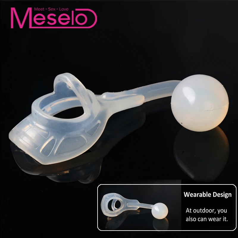 Meselo Мужская пригодная для носки Анальная пробка массажер простаты Penisring