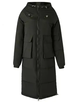 Wipalo Women Funnel Collar Zipper Pockets Long Puffer Coat Wide-Waist Solid Casual Winter Warm Outerwear Coat Ladies Overcoat
Wipalo Women Funnel Collar Zipper Pockets Long Puffer Coat Wide-Waist Solid Casual Winter Warm Outerwear Coat Ladies Overcoat