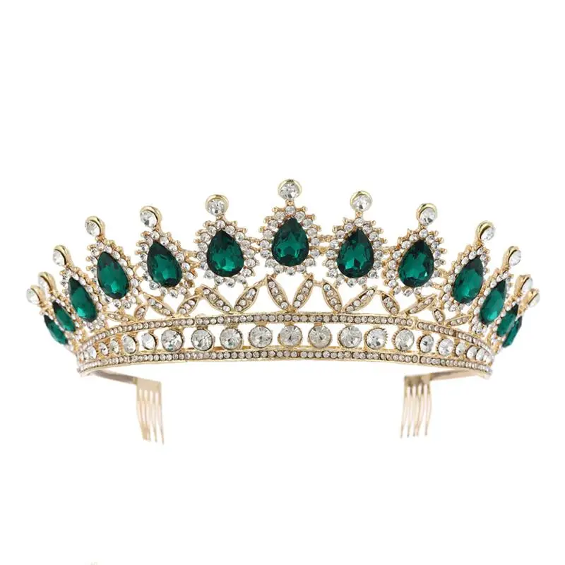 1PC Bridal Rhinestone Large Crown with Comb Headdress Alloy Crown Headdress Elegant Headdress for Woman Girl (Green)
1PC Bridal Rhinestone Large Crown with Comb Headdress Alloy Crown Headdress Elegant Headdress for Woman Girl (Green)