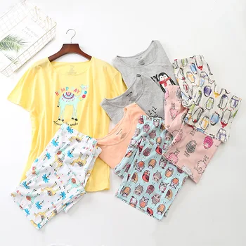 Summer Short Sleeved Korean Cartoon Printing Pajamas Tall woman Loungewear Pyjamas Women Pijama Plus Size Sleepwear for 105kg
Summer Short Sleeved Korean Cartoon Printing Pajamas Tall woman Loungewear Pyjamas Women Pijama Plus Size Sleepwear for 105kg