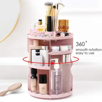Cosmetic Storage Rack 360 Degree Rotation Plastic Transparent Dressing Table Multiple Compartments Cosmetic Storage Stand Holder
Cosmetic Storage Rack 360 Degree Rotation Plastic Transparent Dressing Table Multiple Compartments Cosmetic Storage Stand Holder