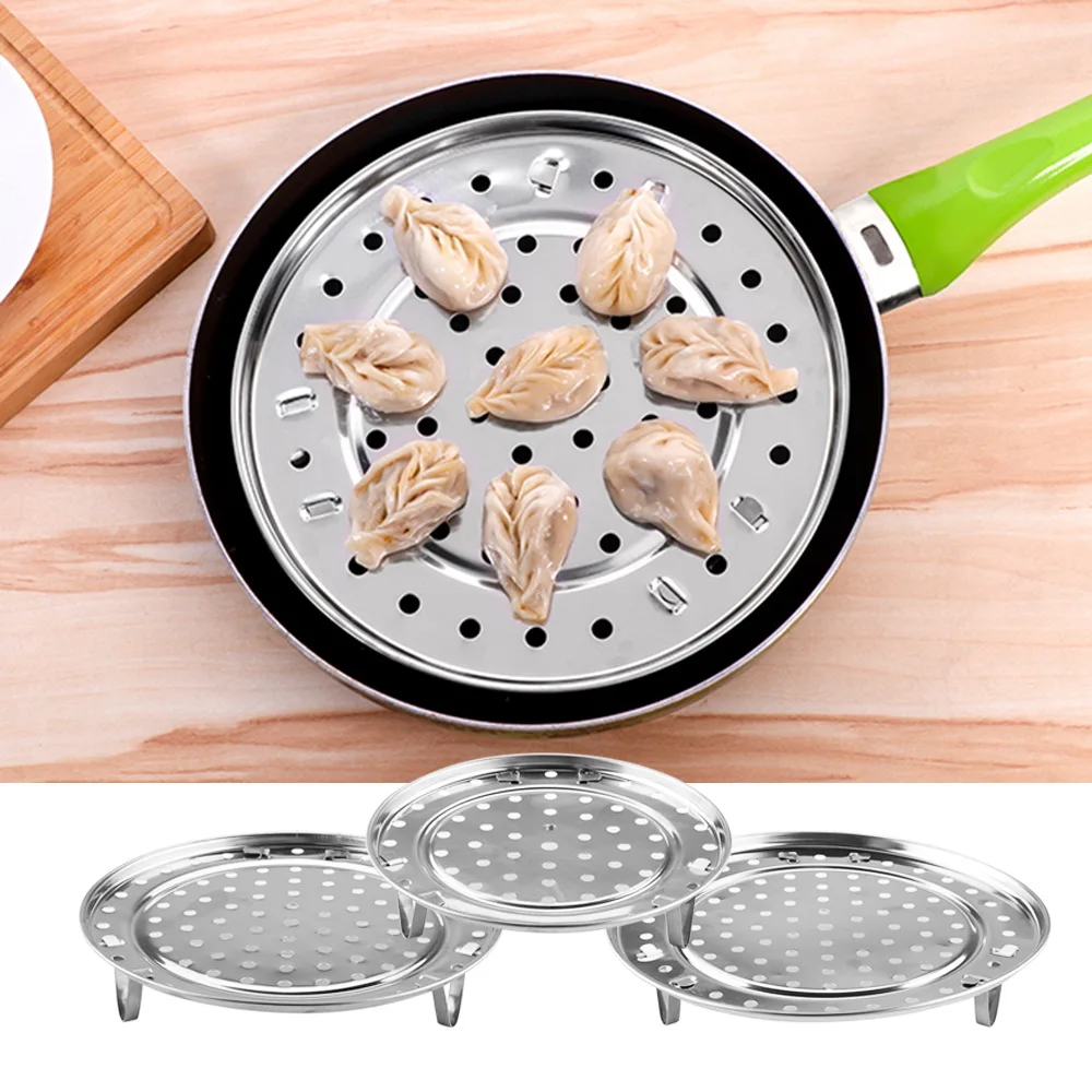 Stainless Steel Round Steamer Rack Steaming Stand Dumpling Tray Steamer Shelf for Food Three Legged Cooking Tool
Stainless Steel Round Steamer Rack Steaming Stand Dumpling Tray Steamer Shelf for Food Three Legged Cooking Tool