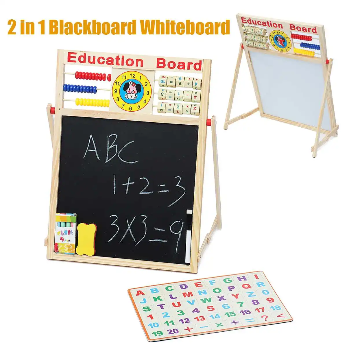 2 in 1 Wooden Blackboard Whiteboard Kit Children Drawing Writing Memo Board Alphabet Number Magnet Chalk Pen Kids Gifts Foldable
2 in 1 Wooden Blackboard Whiteboard Kit Children Drawing Writing Memo Board Alphabet Number Magnet Chalk Pen Kids Gifts Foldable