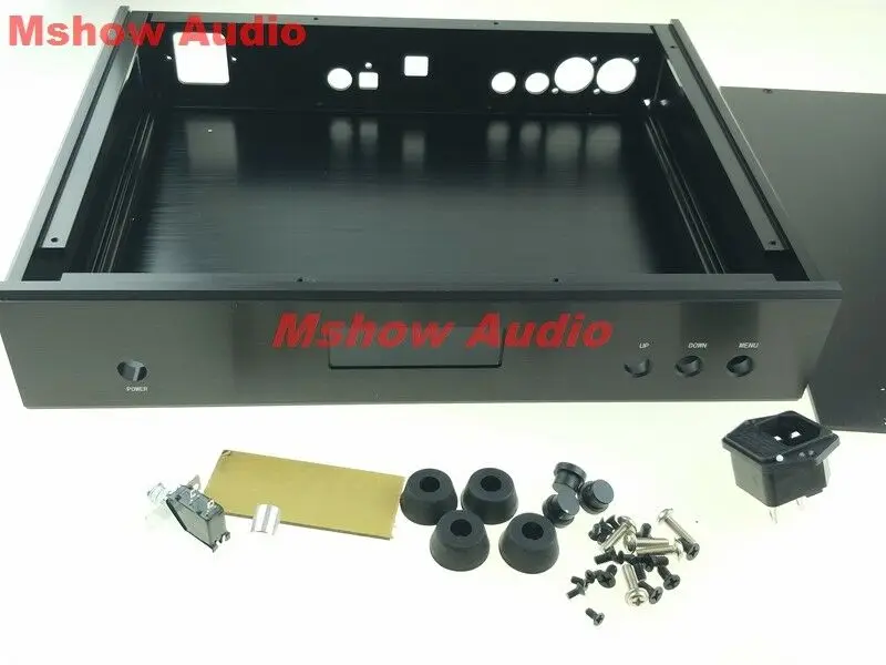 Полностью алюминиевый корпус/корпус ЦАП для двойной AK4497 DAC DIY Аудио черный 32*6*25