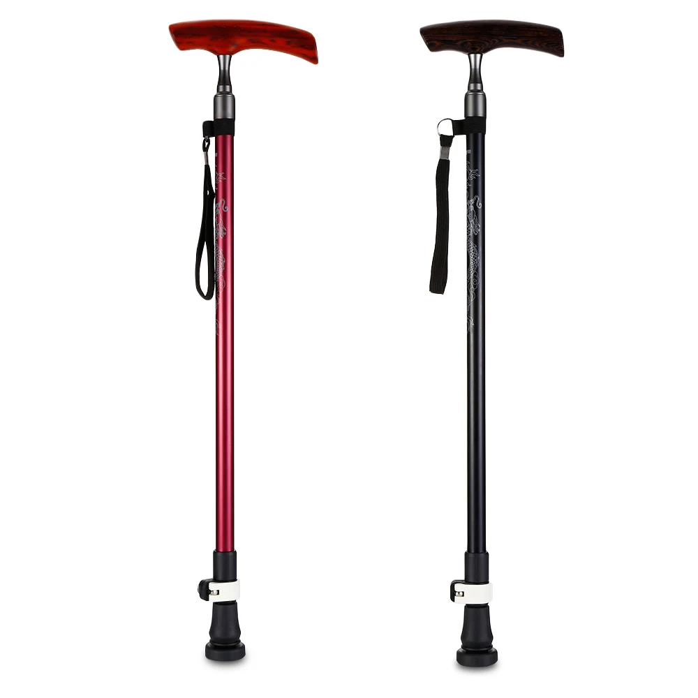 CLEYE Aluminum Crutches Solid Wood Dragon Pattern Handle Elderly Walking Stick T Handle Trekking Walking Pole Canes
CLEYE Aluminum Crutches Solid Wood Dragon Pattern Handle Elderly Walking Stick T Handle Trekking Walking Pole Canes