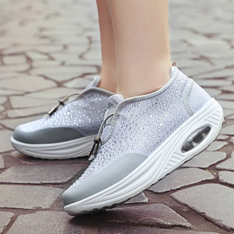 2019 SWONCO Women Loafers Spring Crystal Woman Wedges White Pumps Ladies Casual Platform Heels Shallow Cotton Sneaker For Female
2019 SWONCO Women Loafers Spring Crystal Woman Wedges White Pumps Ladies Casual Platform Heels Shallow Cotton Sneaker For Female