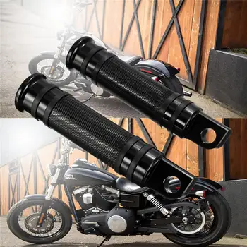 Universal Black CNC Rider Rear Front Foot Pegs Motorcycle Pedal Footrest Sportster Softail Dyna Low Rider